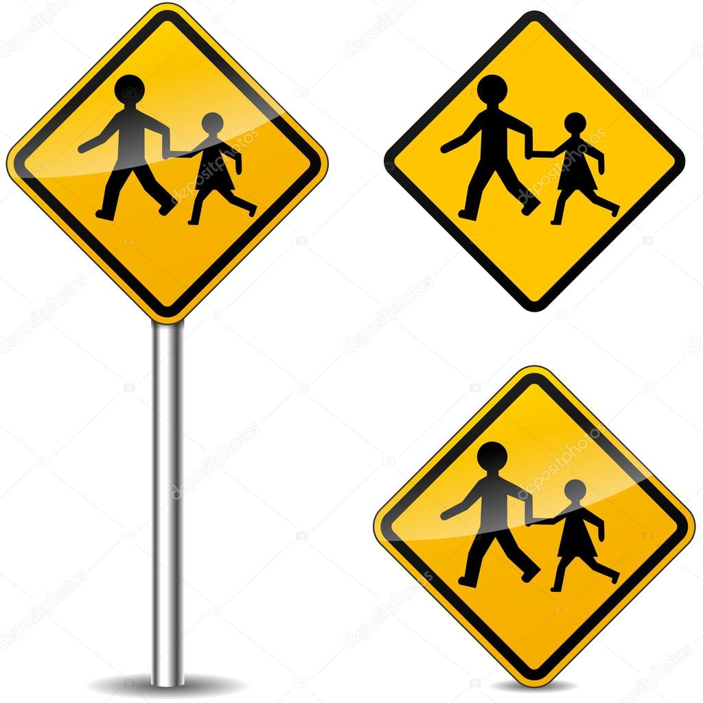 Vector pedestrians signs