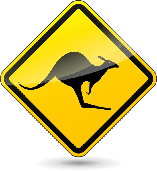 Vector kangaroo sign — Stock Vector