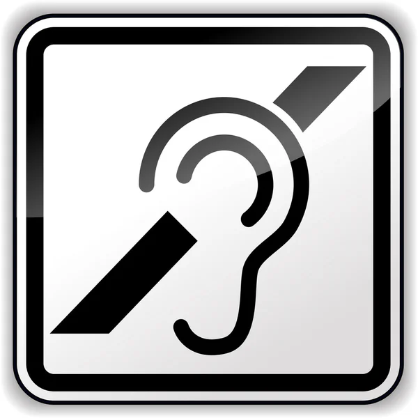 Vector harde van earing teken — Stockvector