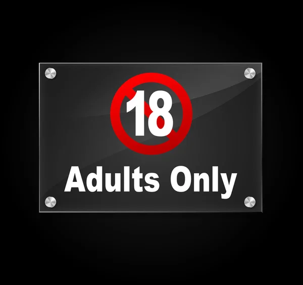 Vector adults only sign — Stock Vector