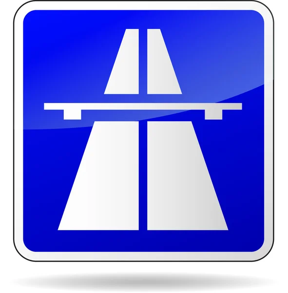 Vektorautobahn blaues Schild — Stockvektor