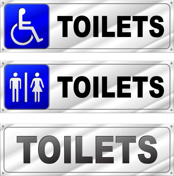 Toilettes vectorielles signes de conception — Image vectorielle