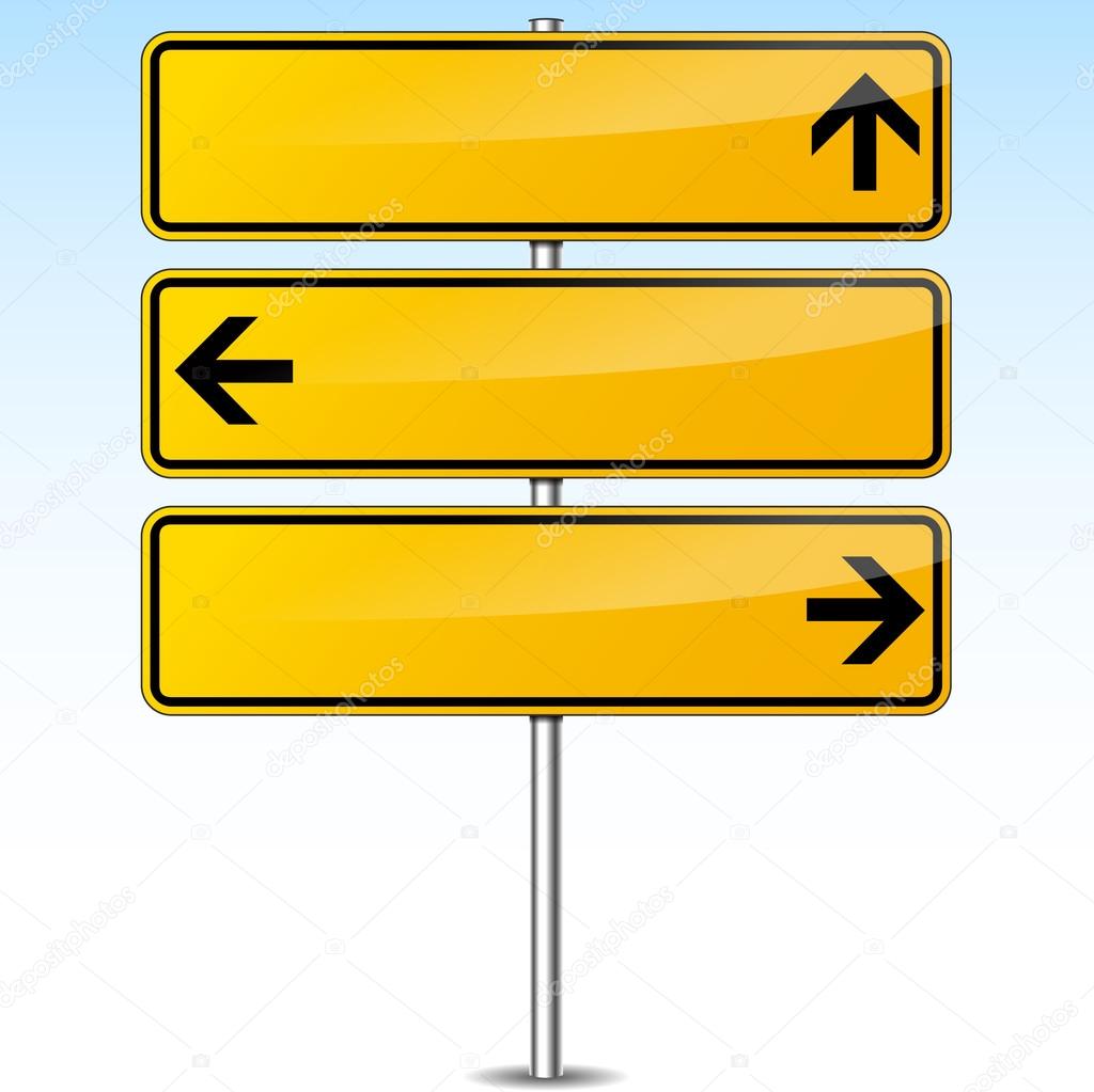 Vector yellow arrows signs