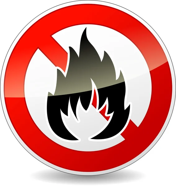 No hay icono de fuego — Vector de stock