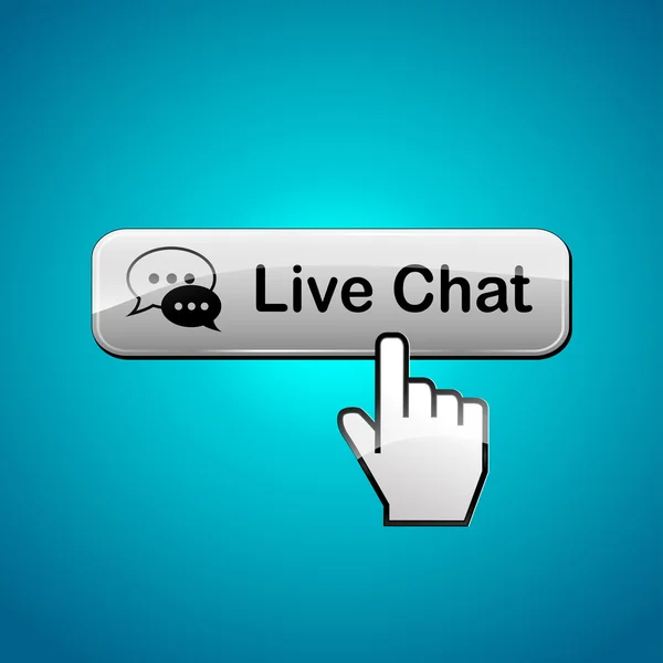 Pulsante Live Chat — Vettoriale Stock