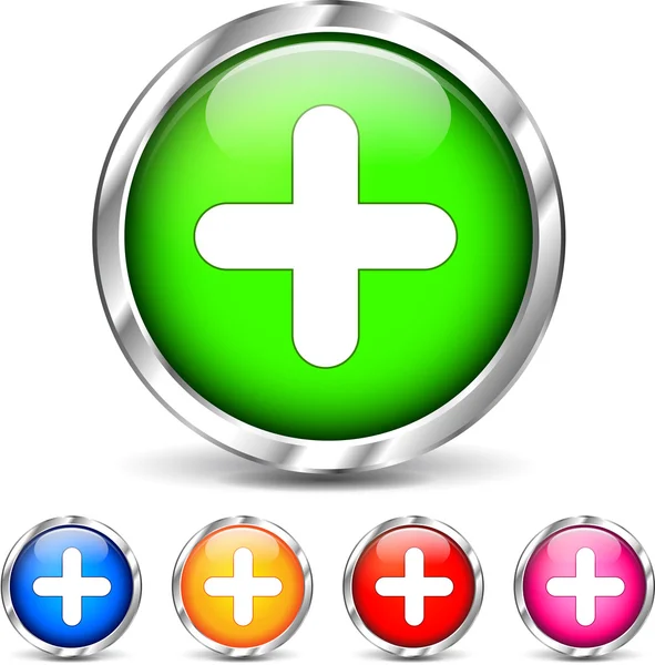 red plus sign icon — Stock Vector © nickylarson 70011325