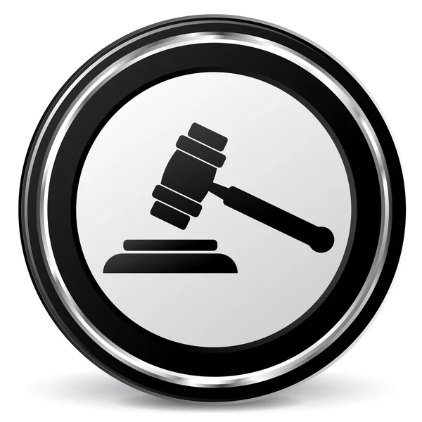 Icono de martillo de justicia — Vector de stock