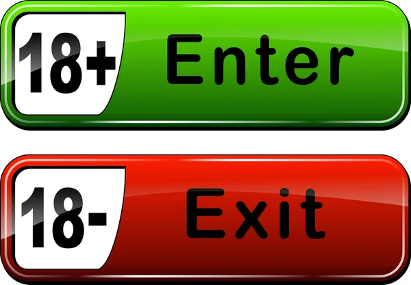 Enter and exit web buttons — Stock Vector