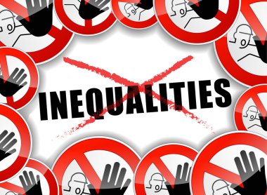 no inequalities abstract concept clipart