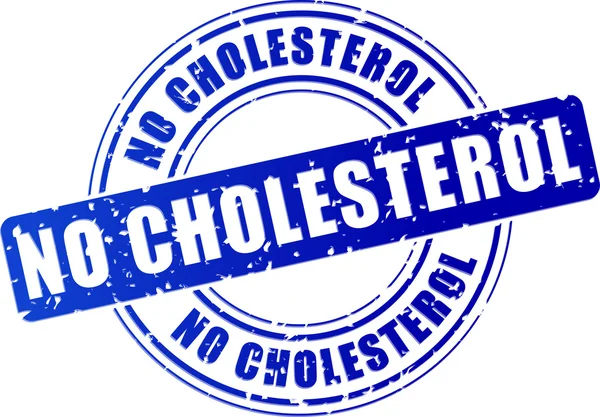 Geen cholesterol blauwe stempel — Stockvector