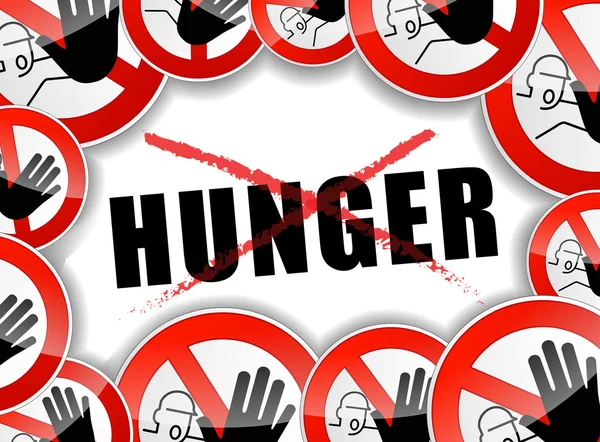 ไม่มีแนวคิดเรื่องความหิวโหย — ภาพเวกเตอร์สต็อก