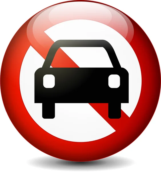 No cars sign — Stock Vector