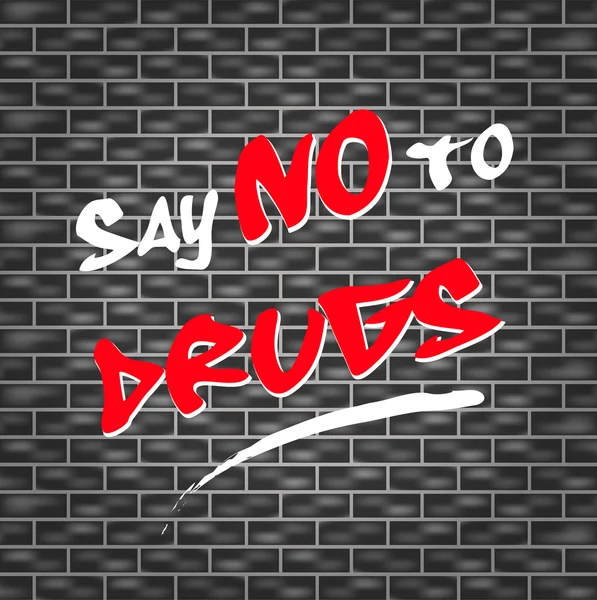 Say no to drugs — Stock Vector