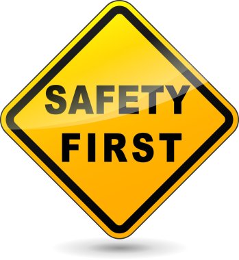safety first sign clipart