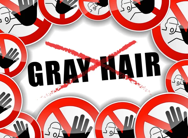 Inga gråa hår — Stock vektor
