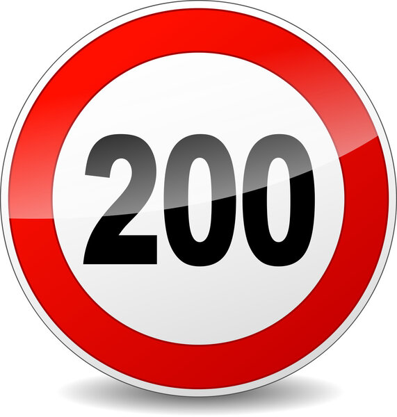 Знак ограничения скорости
