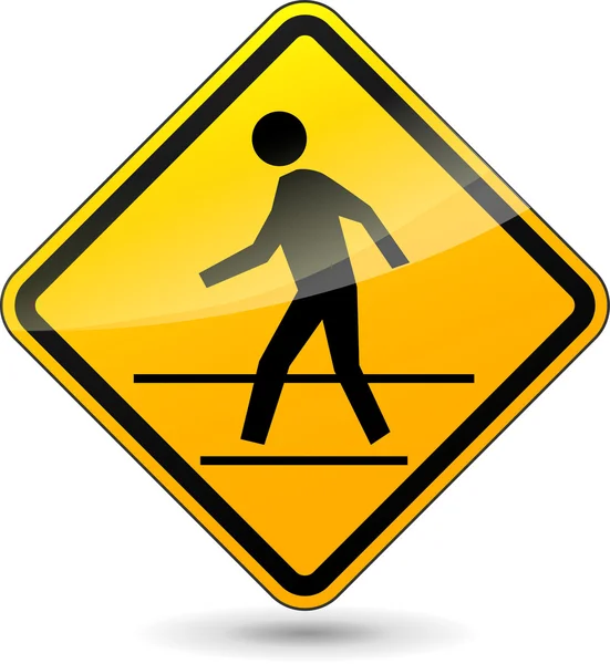 Crosswalk teken — Stockvector