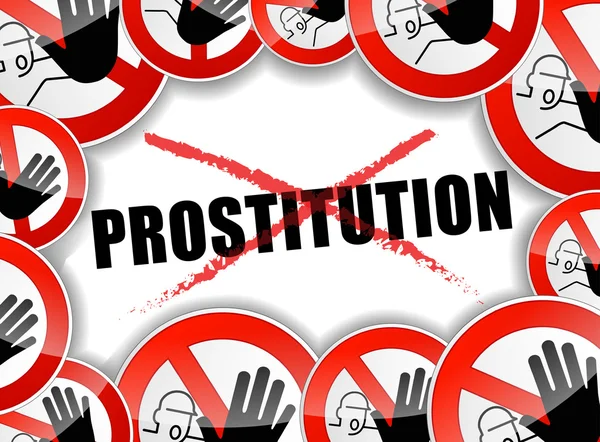 No prostitution concept — Stock Vector