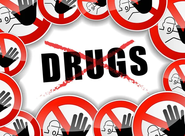 Kein Drogenkonzept — Stockvektor