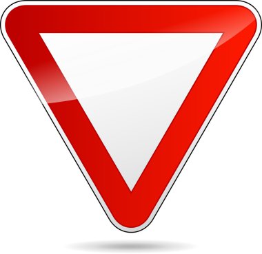 yield triangular road sign clipart