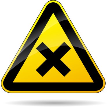 cross warning sign clipart