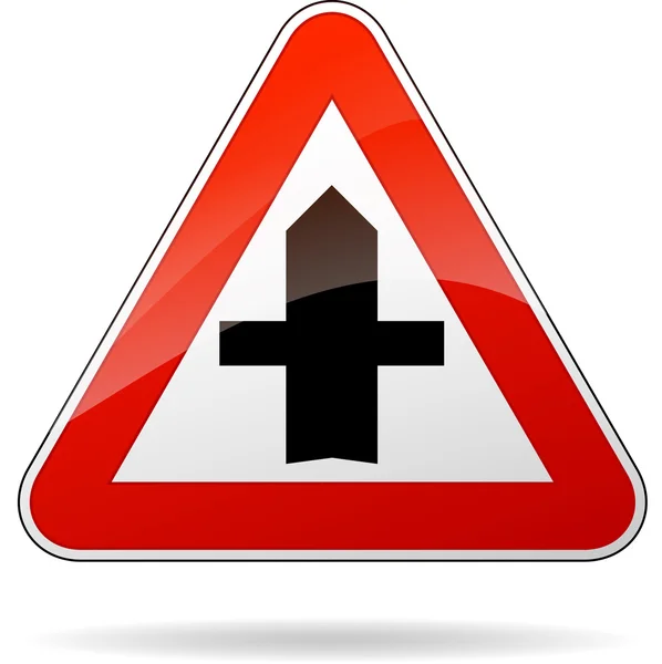 Vorfahrt für Verkehrszeichen — Stockvektor