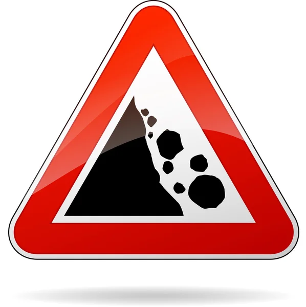 Rockfall signo — Vector de stock