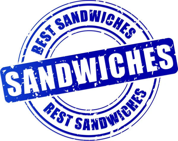 Sándwiches sello azul — Archivo Imágenes Vectoriales