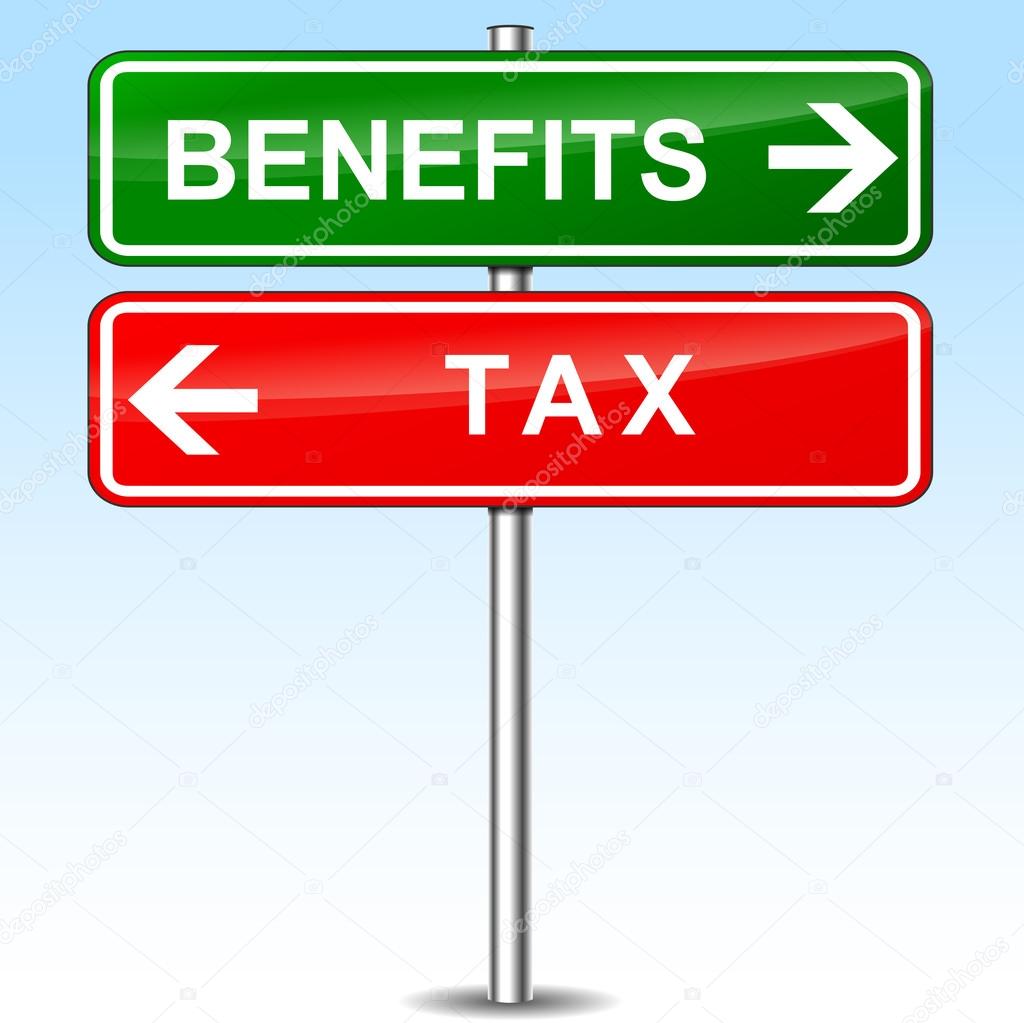 benefits and tax directional signs