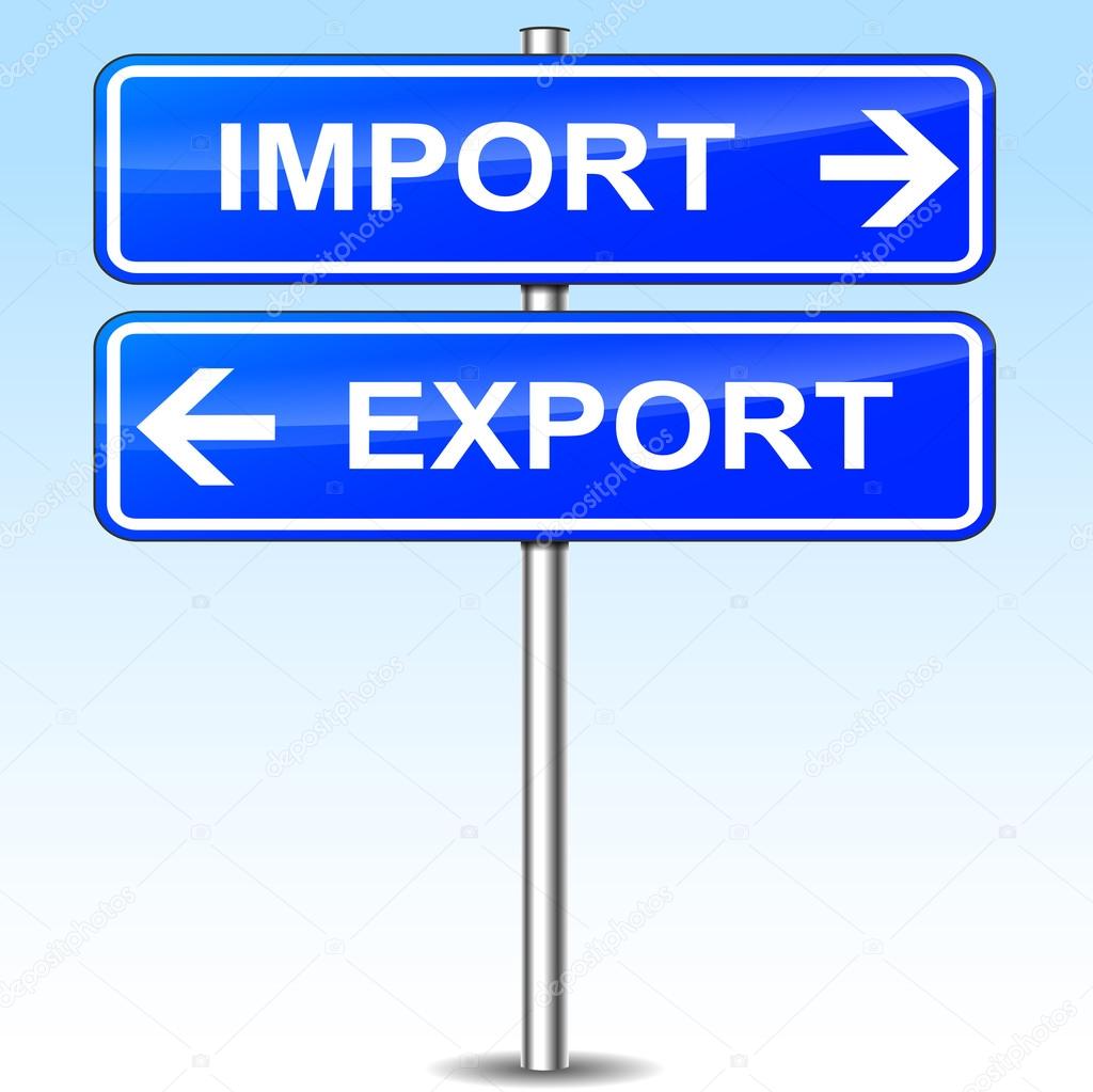 import and export directional signs