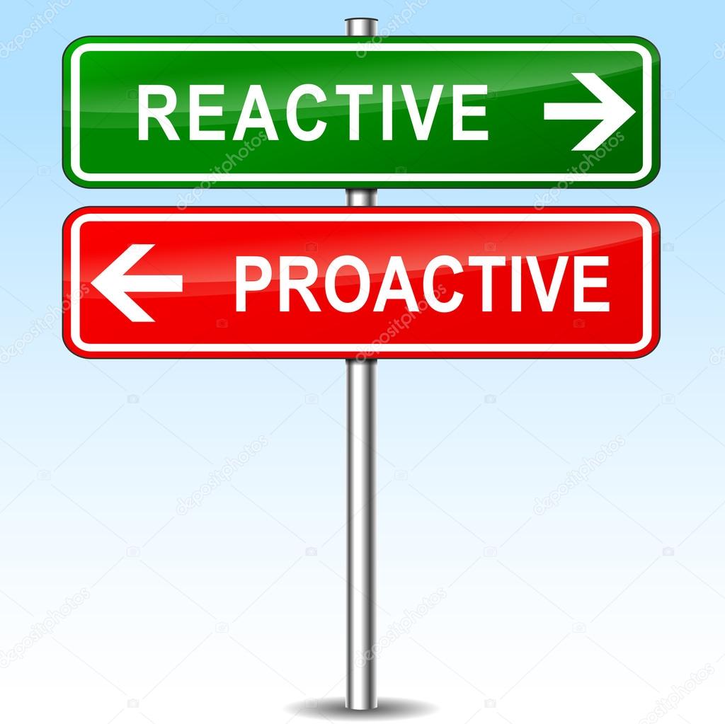 reactive and proactive directions sign