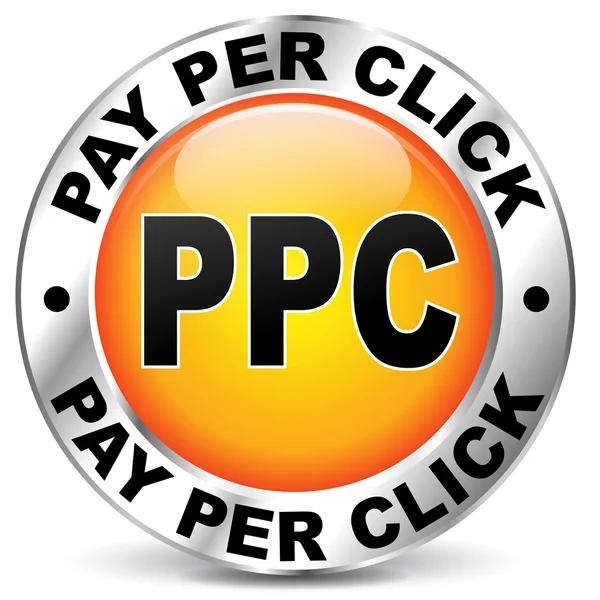 Payer par clic icône orange — Image vectorielle