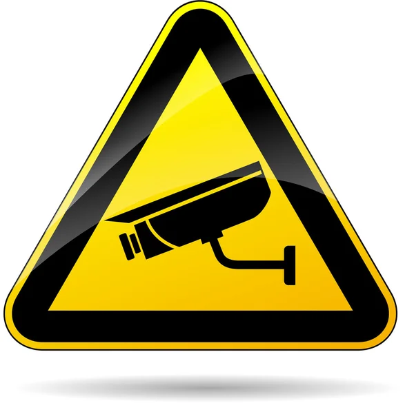 Security camera sign — Stock Vector