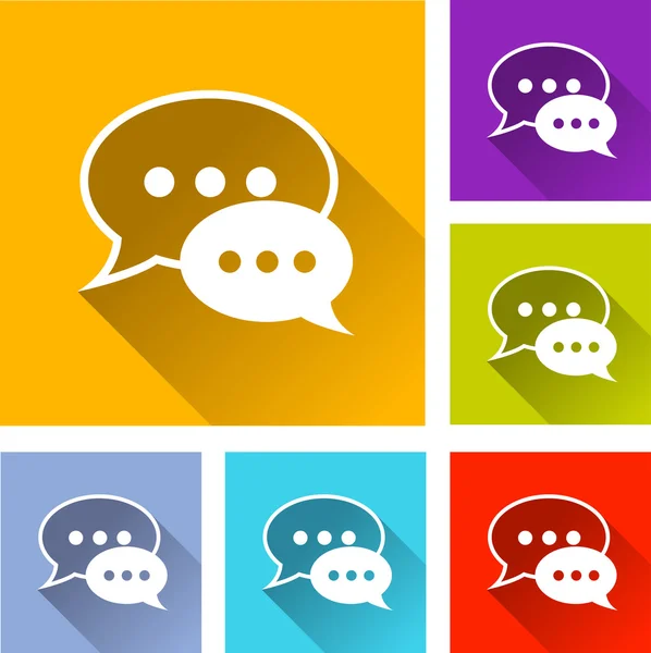 Speech bubbles icons — Stock Vector