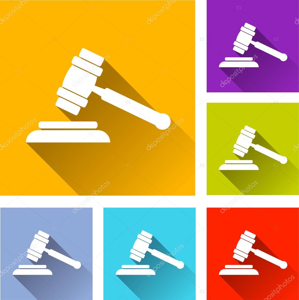 justice hammer icons