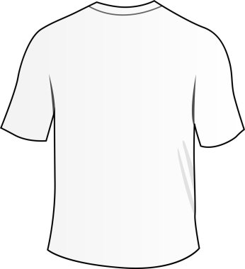 white back tee shirt clipart