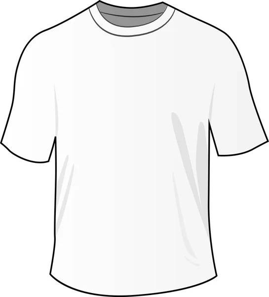 Camiseta delantera blanca — Vector de stock