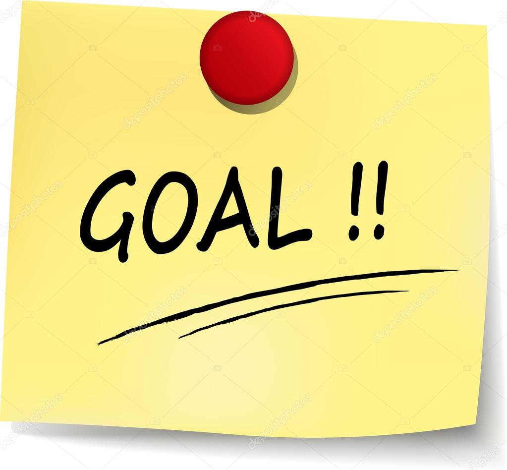 goal yellow note