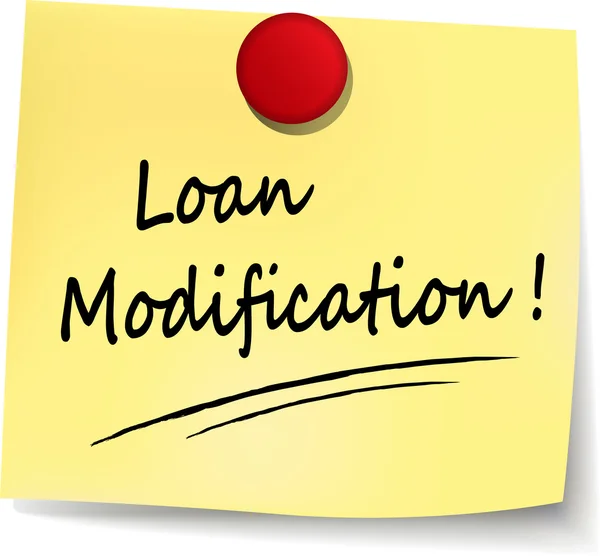 Loan modification note — Stock Vector