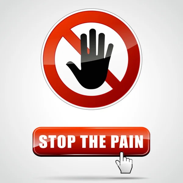 Detener el dolor — Vector de stock