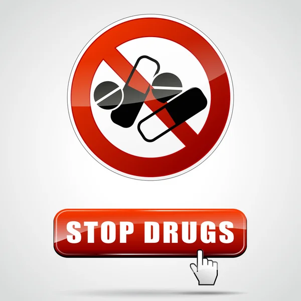 Stop drugs — Stock Vector