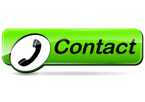 Phone contact web button — ストックベクタ