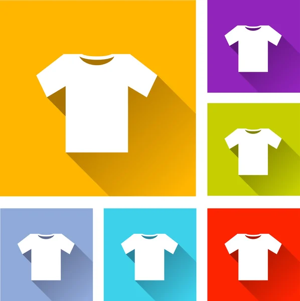 Tee shirt icons — Stock Vector