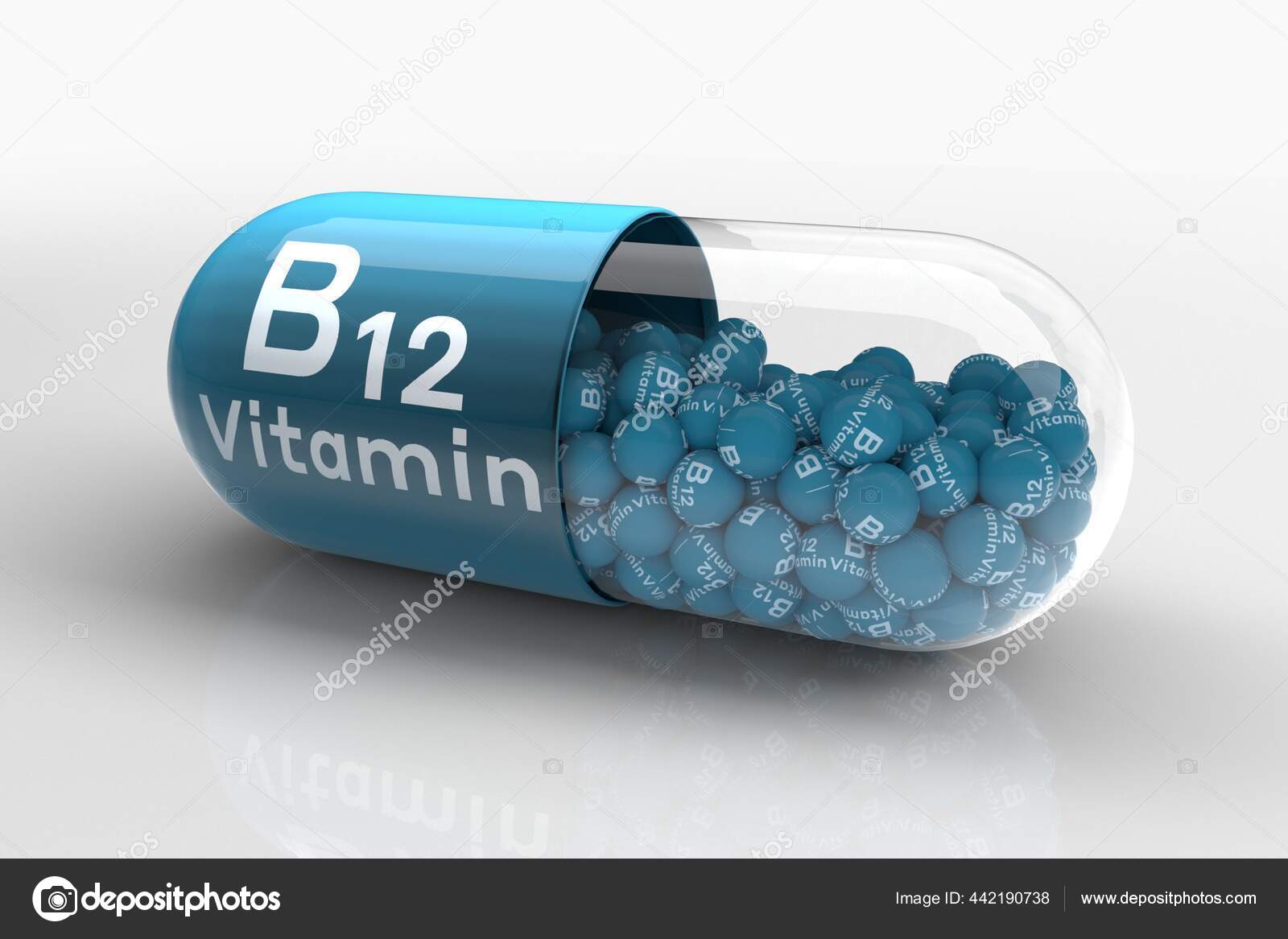 Vitamin B12 Capsule Cyanocobalamin Nutrition Diet Coasters Life Color