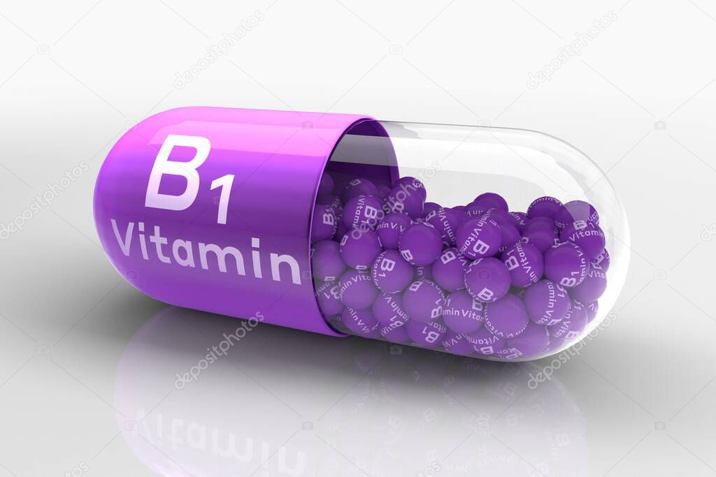 Vitamin B1 Capsule,Thiamine, Nutrition, Diet, Coasters, Life, Color, Diet, Isolated, Tablets, Vitamin B1, Capsule, 3D Illustration, Care, Medical, Lifestyle, Well-being, Mineral, Drug, Pharmacy, Food, Medicine, Organic, Trace Element, Health