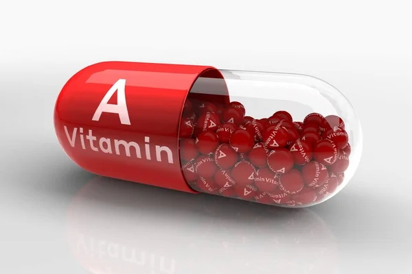 Axerophthol Retinol Výživa Dieta Tácky Život Dieta Izolované Tablety Vitamin — Stock fotografie