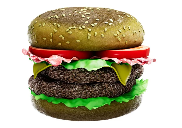Burger Τροφίμων Burger Νόστιμο Φαγητό Cafe Shawarma Κρέας Μπιφτέκια Παράδοση — Φωτογραφία Αρχείου