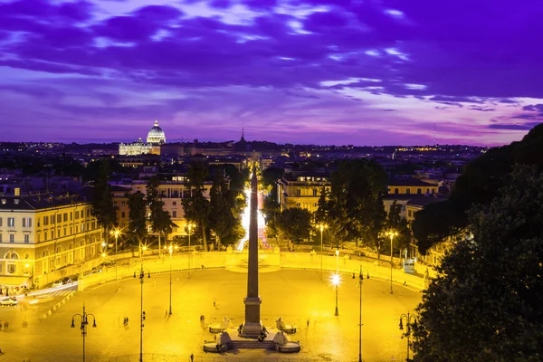 Piazza del popolo Řím Itálie. — Stock fotografie