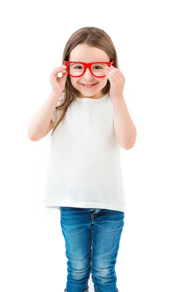 Óculos e menina pequena . — Fotografia de Stock