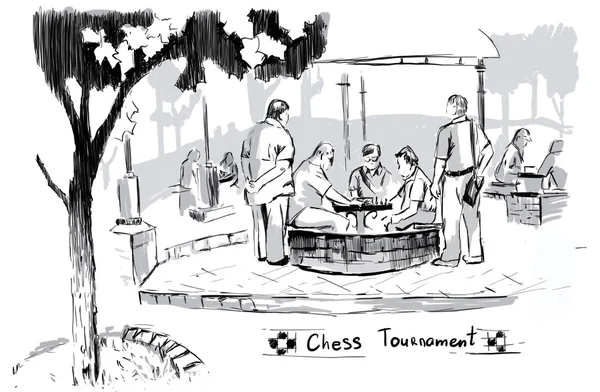 玩国际象棋人 — 图库照片